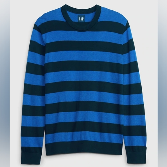 Gap Men's Stripe Crewneck Sweater New Size Large - Picture 2 of 3